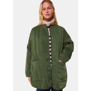 Whistles Khaki Esther Quilted Coat